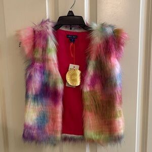 Multicolor Faux Fur Vest
